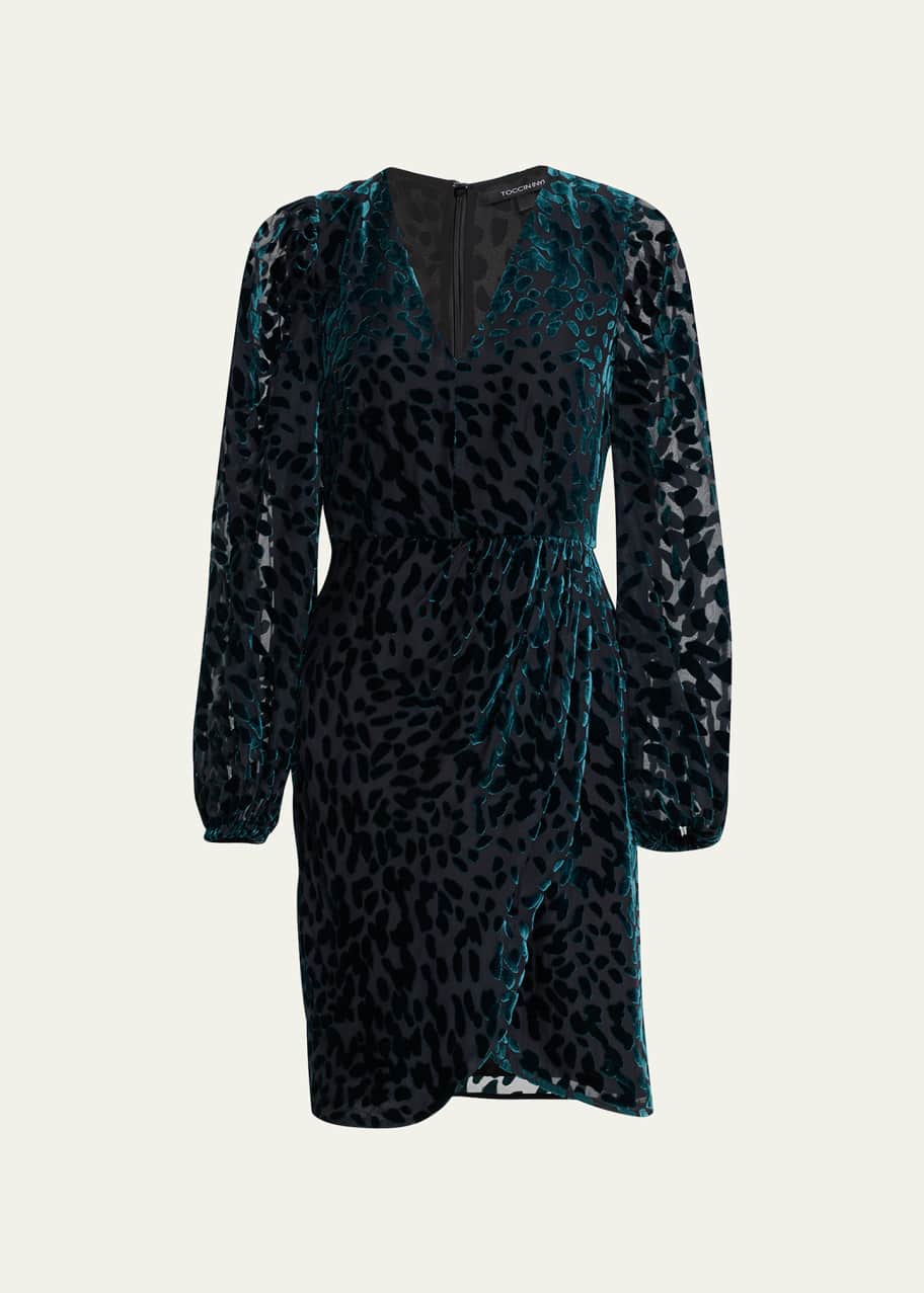 Bergdorf Goodman Pattern Print Silk Mini Dress