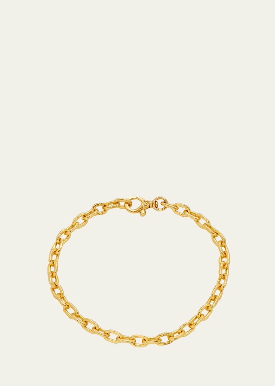 Image 1 of 1: Men's 24K Yellow Gold Chain Bracelet