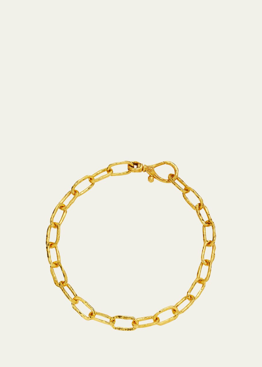 Image 1 of 1: Men's 24K Yellow Gold Chain Bracelet
