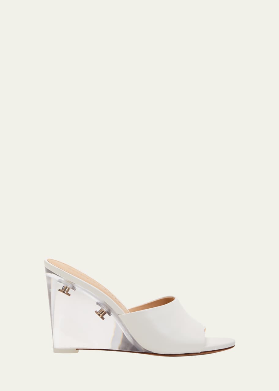 Lucite wedge sandals top