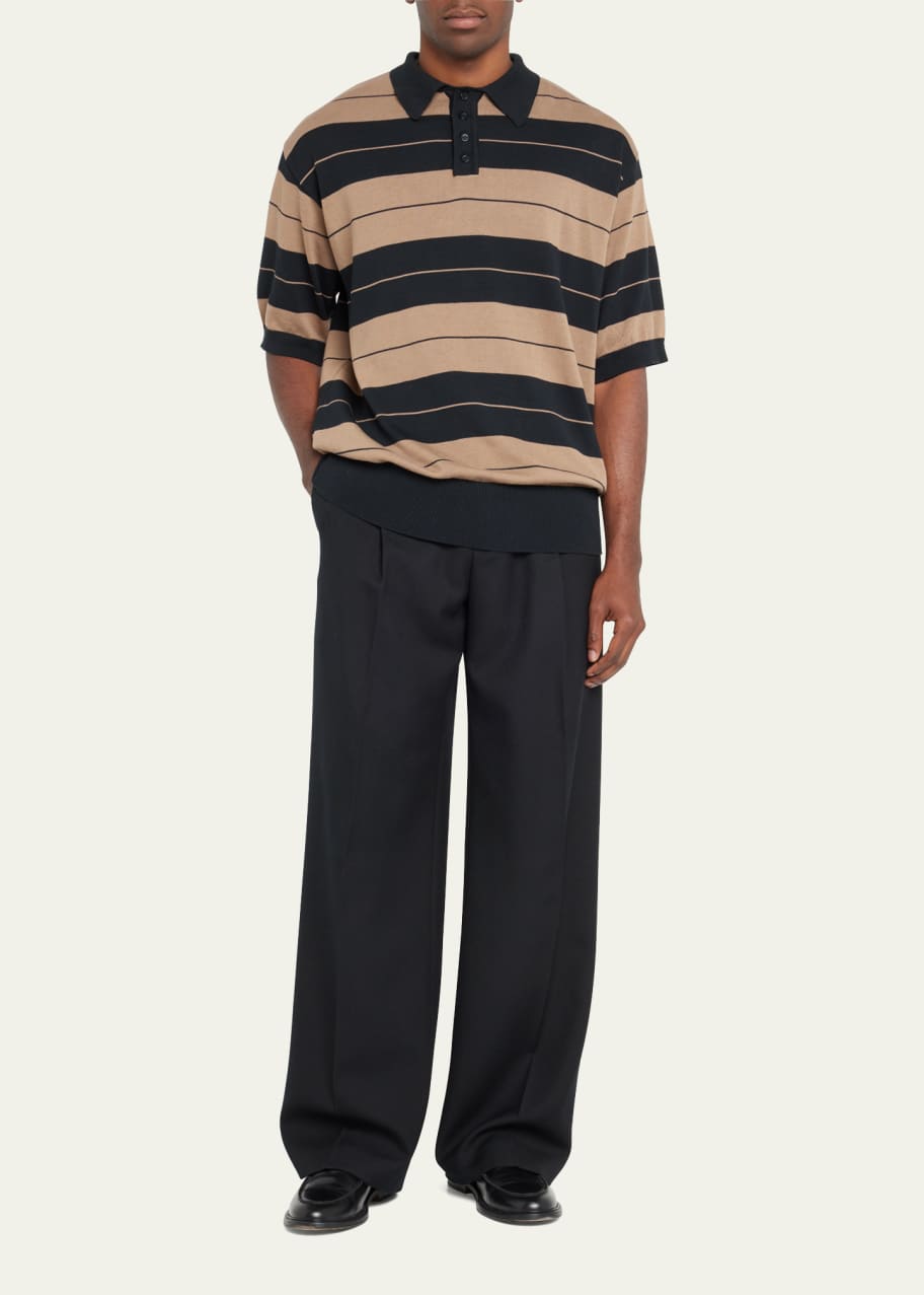 割引購入 Men's Chavarria Willy Block-Stripe Shirt Polo Knit トップス