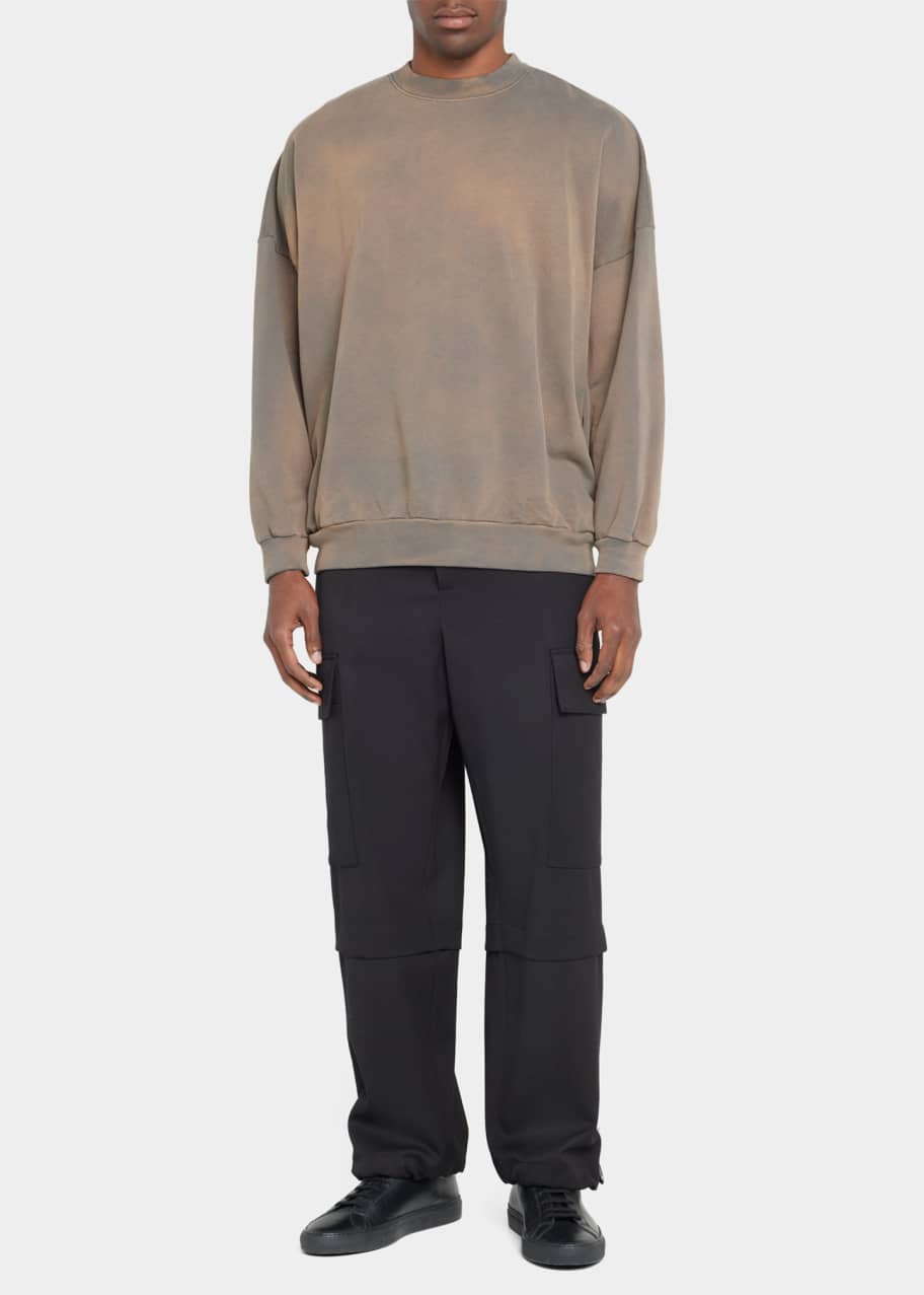 Willy Chavarria Men s Faded Side Pocket Sweatshirt Bergdorf Goodman