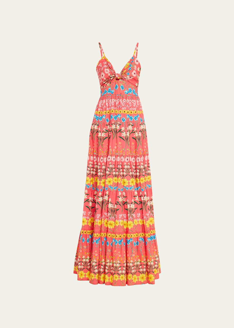 Cara Cara Delilah Floral Cotton Spaghetti-Strap Maxi Dress - Bergdorf  Goodman
