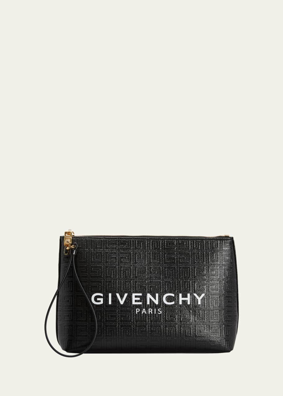 バッグ GIVENCHY G-Essentials Logo Pouch Black Givenchy Large Monogram-Embossed Pouch Clutch Bag - Bergdorf Goodman