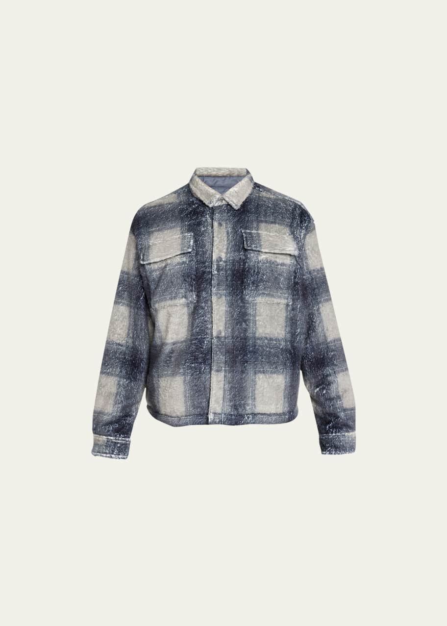 Plaid Cropped Sherpa Buttondown – Stampd