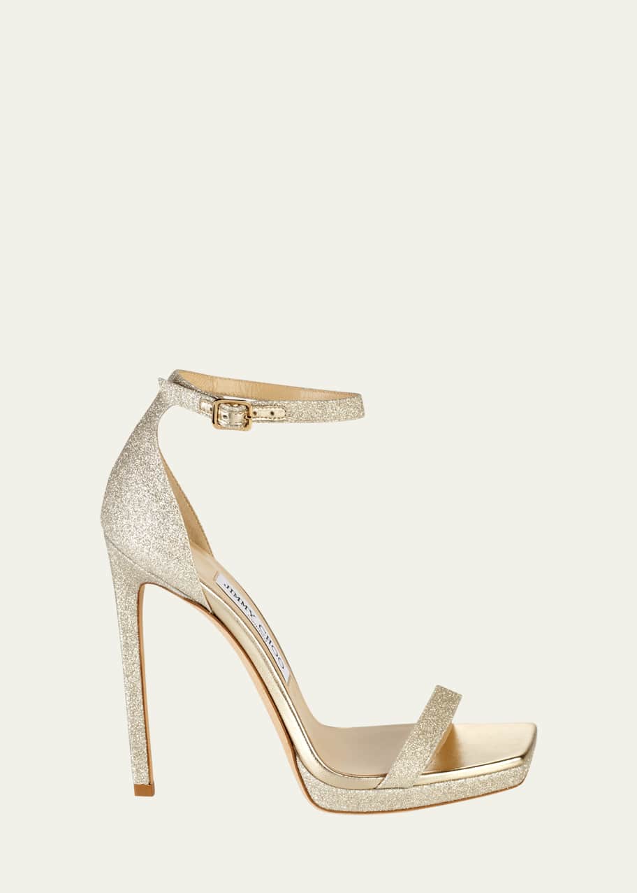 Glitter ankle strap sandals sale