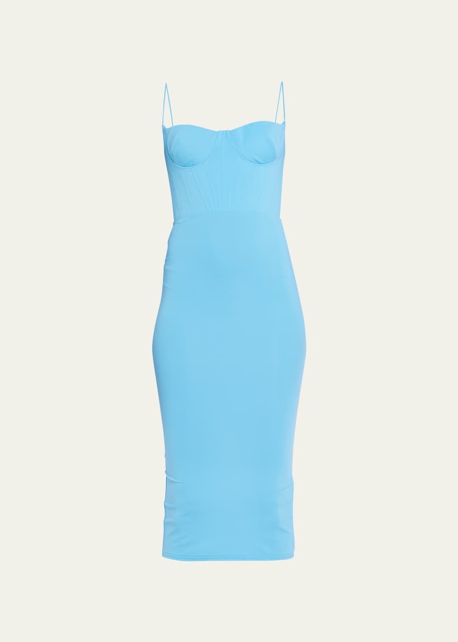 Alex Perry Lycra Cup Corset Midi Dress - Bergdorf Goodman