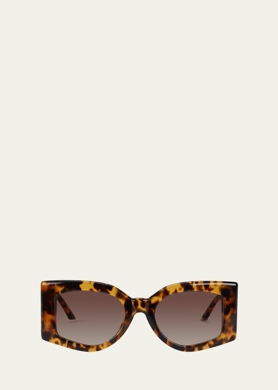Image 1 of 1: Logo Acetate & Metal Sunglasses