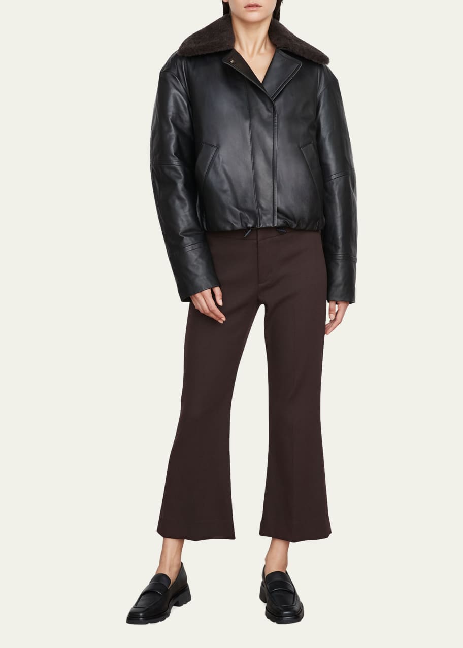 Vince leather puffer new arrivals jacket
