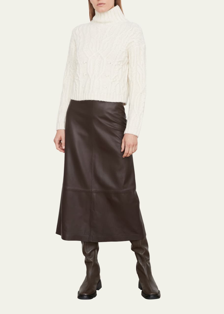 Vince cable knit turtleneck sweater outlet