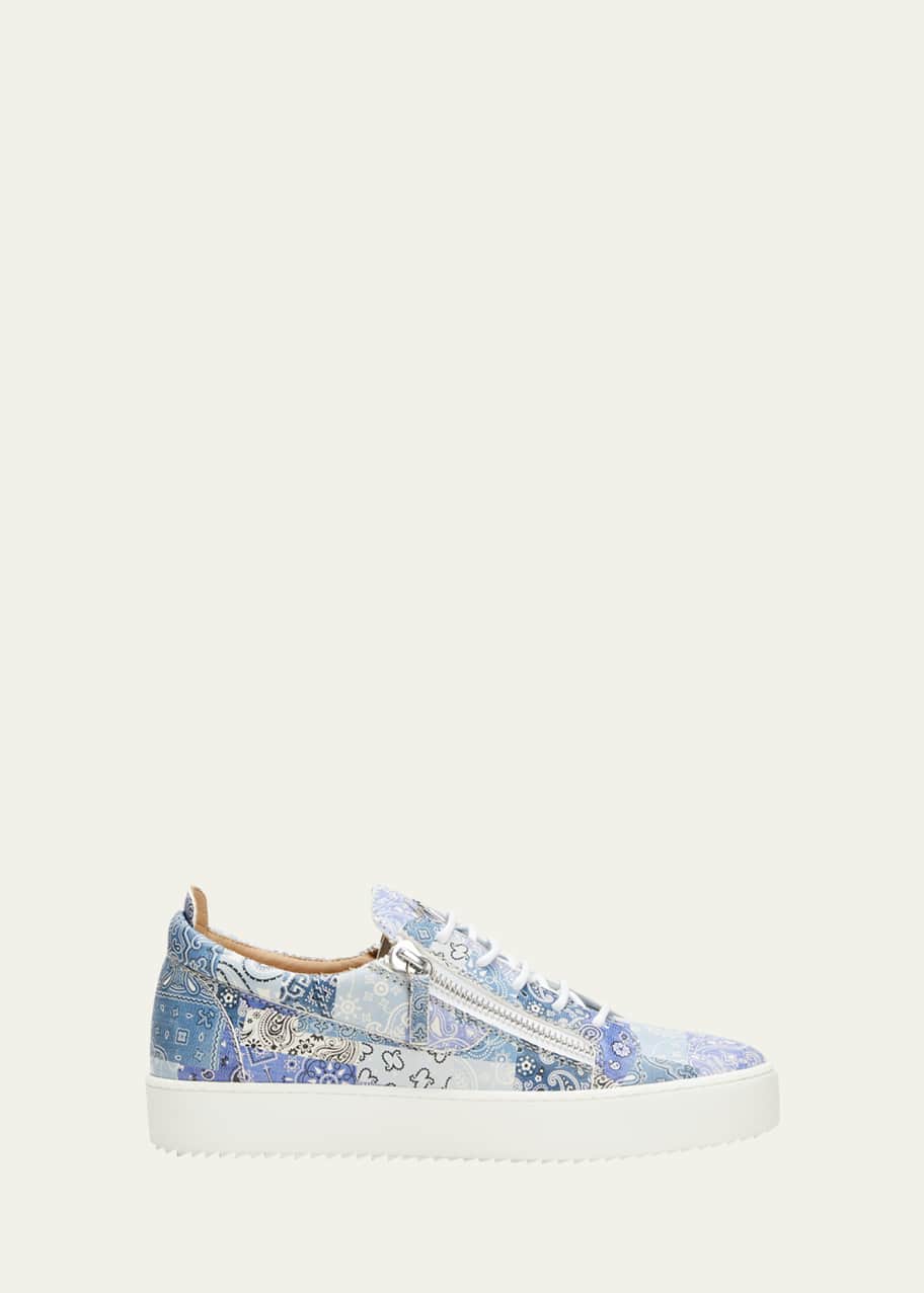 Giuseppe Zanotti Men s Maylondon Scarpa Uomo May Leather Low Top Sneakers Bergdorf Goodman