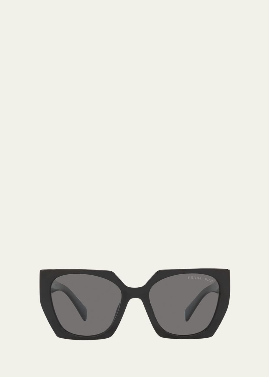Image 1 of 1: Geometric Rectangle Acetate Sunglasses