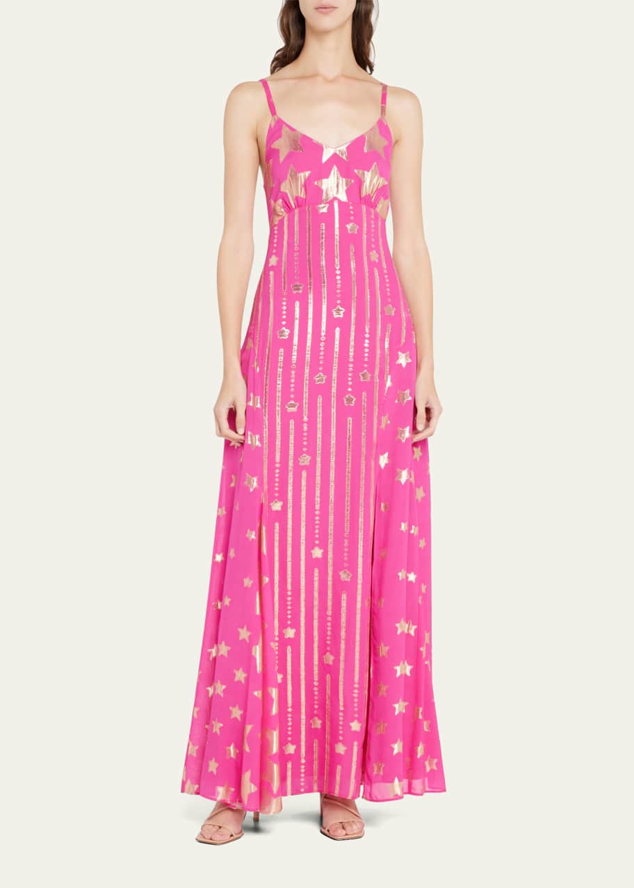 LoveShackFancy Shine Strappy Maxi Dress - Bergdorf Goodman