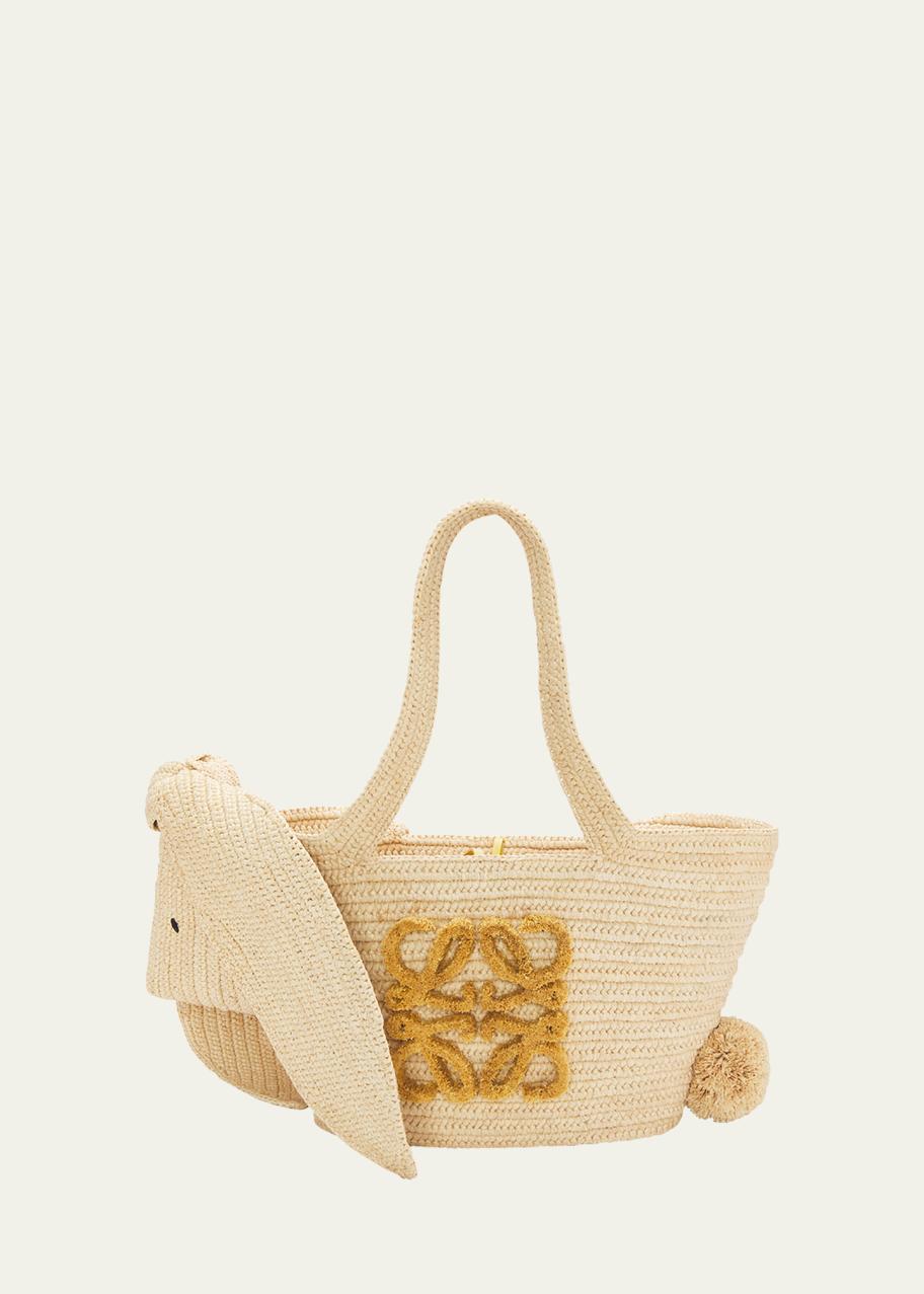 Loewe Bunny Basket Small Bag in Raffia - Bergdorf Goodman