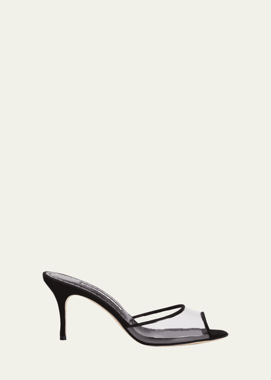 Manolo blahnik clear sandals discount