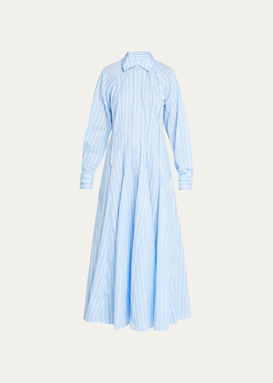 Evi Grintela Lecce Button Down Striped Shirtdress