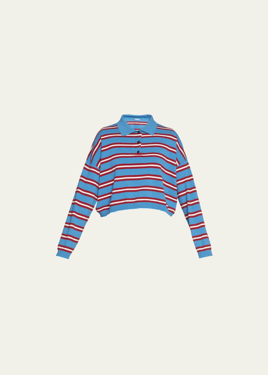 Image 1 of 1: Striped Polo Sweater