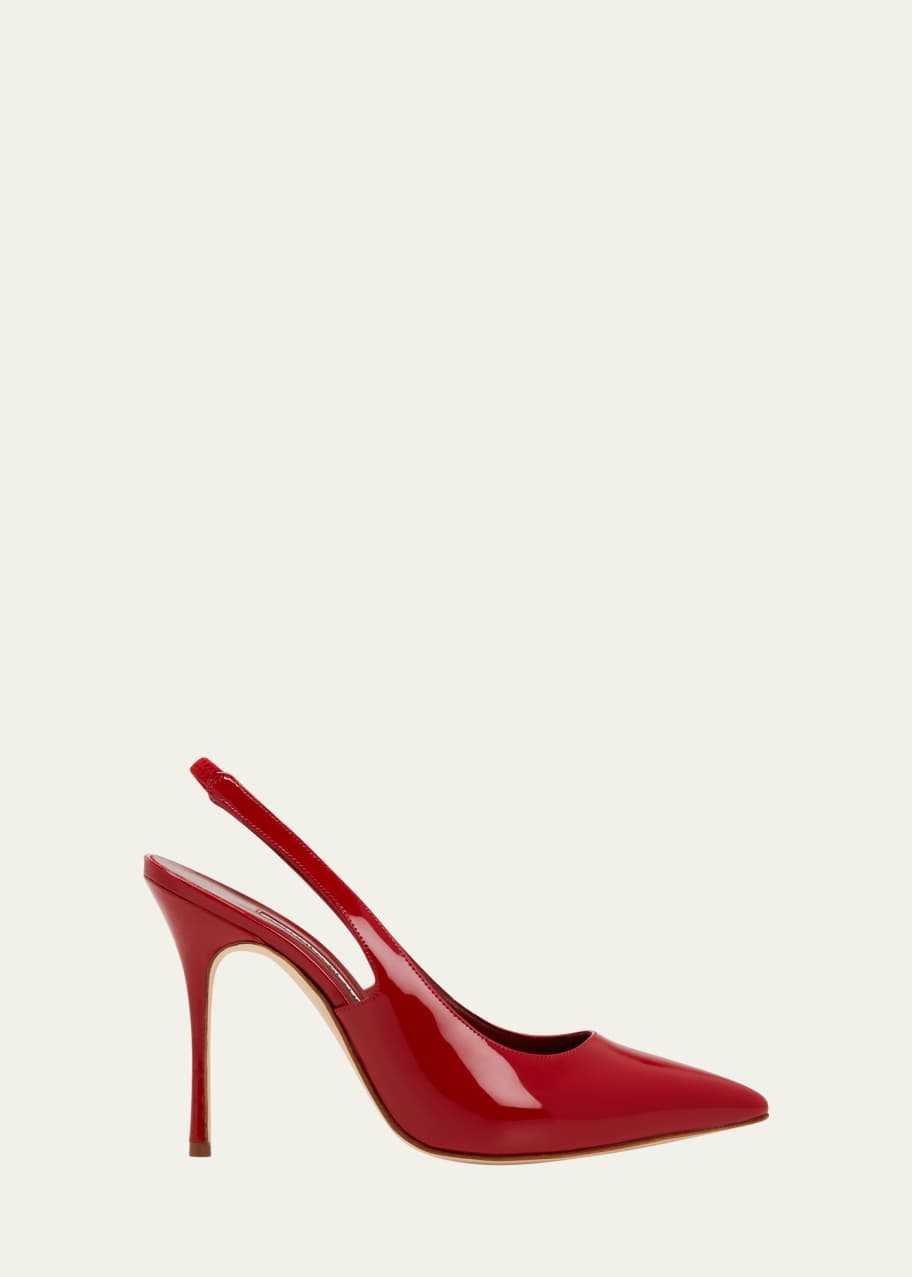 Manolo Blahnik Allura Patent Slingback Pumps Bergdorf Goodman