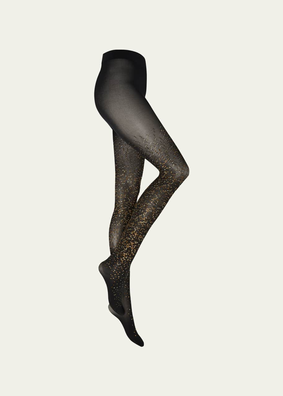 Embellished Opaque Tights