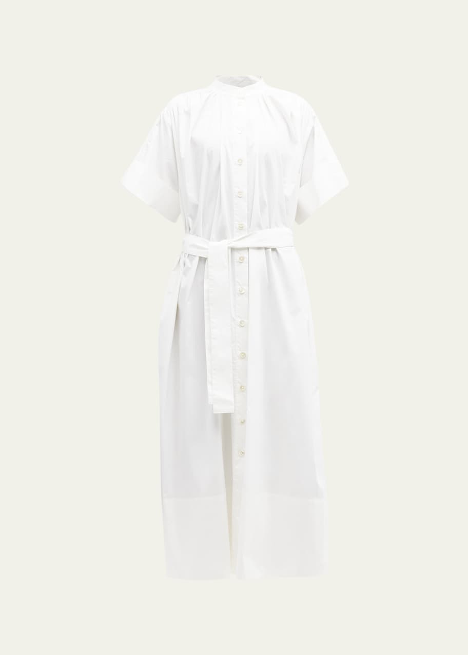 Co Gathered Button-Front Midi Dress - Bergdorf Goodman