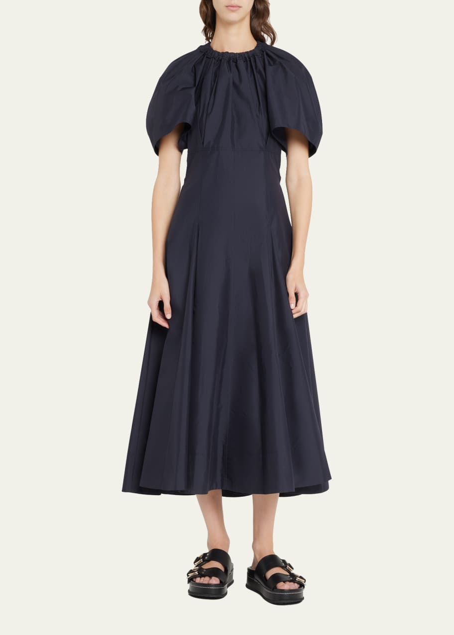 3.1 Phillip Lim Ladybug Pleated Puff Sleeve Midi Dress - Bergdorf Goodman