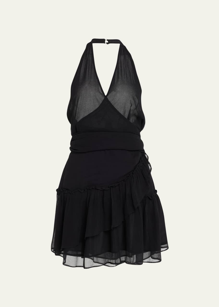 LoveShackFancy Aleena Halter Mini Dress - Bergdorf Goodman