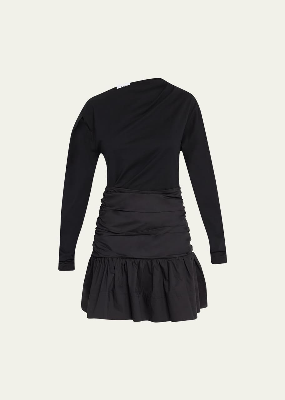 Tanya Taylor Iris Gathered Jersey Mini Dress - Bergdorf Goodman