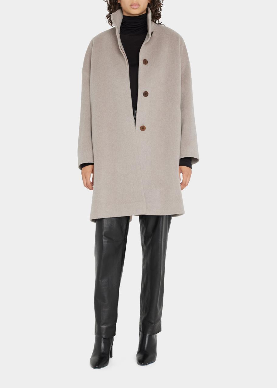 Fleurette Harper Button-Front Wool Coat - Bergdorf Goodman
