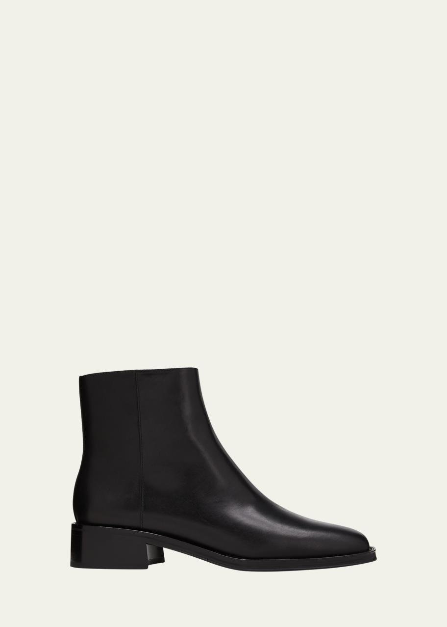 Bottes Ella Loeffler Randall Pour Femme - Taille 7.5 B - Cuir Gris Charleston - Talon Moyen - Neuf Sans Boîte