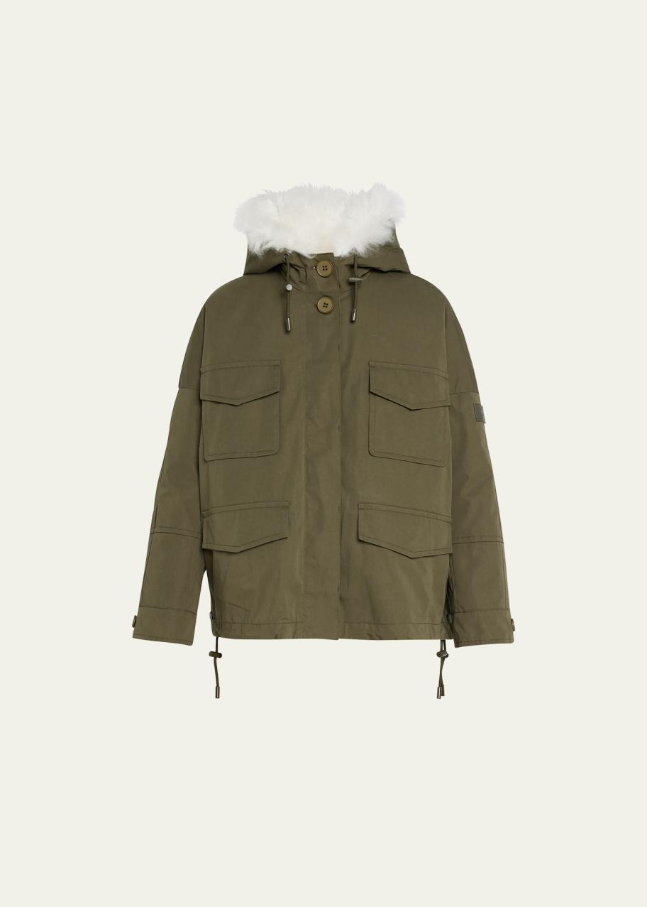 Army By Yves Salomon Utility Jacket w/ Shearling Lining - Bergdorf Goodman