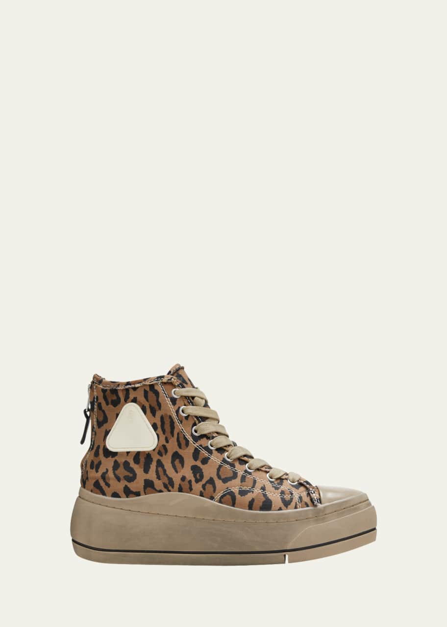 R13 Kurt Leopard HighTop Sneakers Bergdorf Goodman