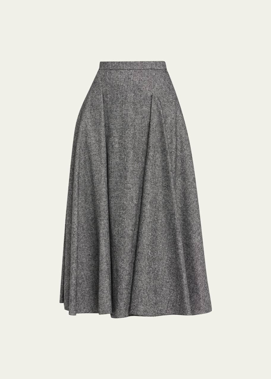Erdem Volume Midi Wool Skirt - Bergdorf Goodman