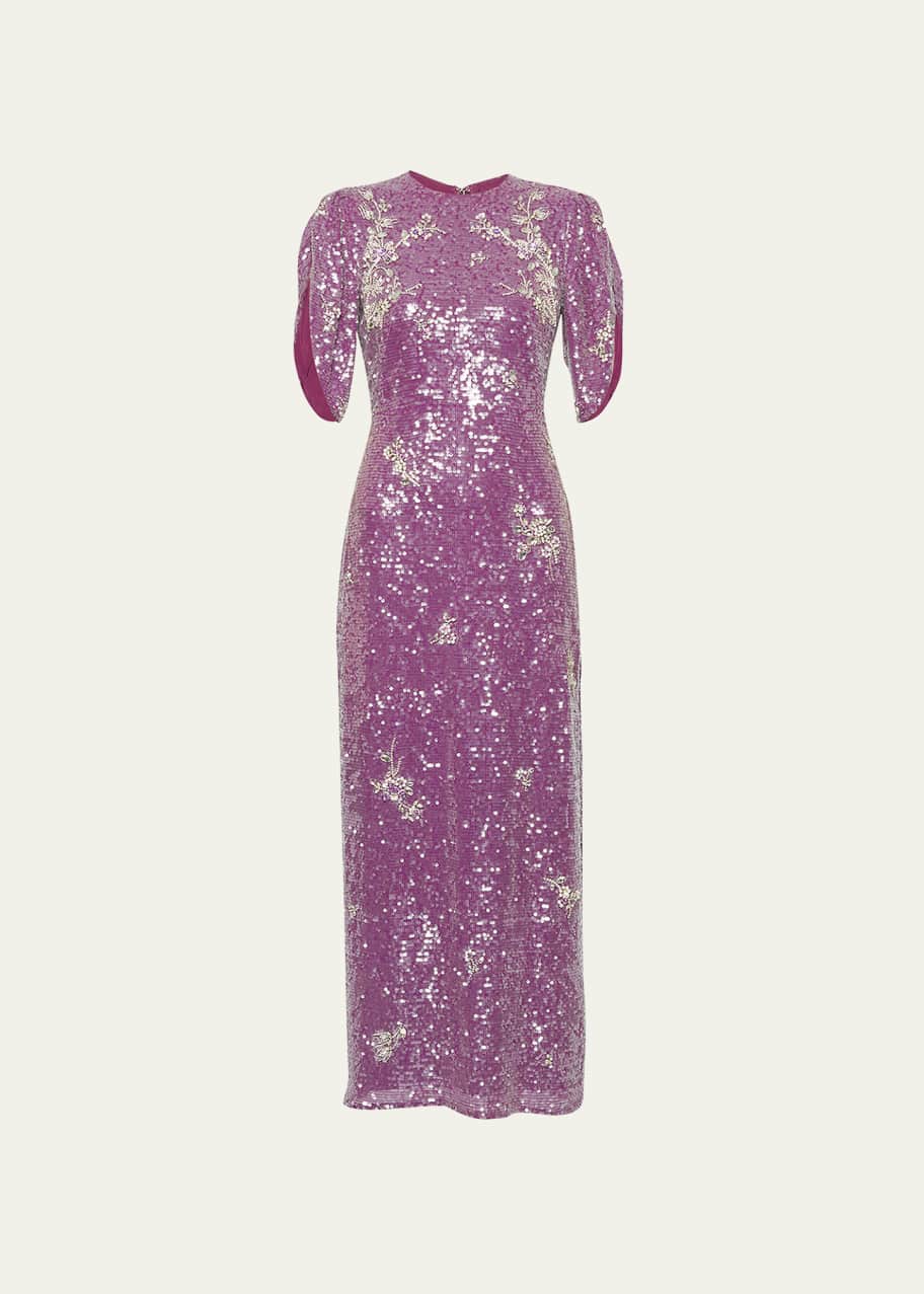 erdem pink sequin dress Erdem V NECK PENCIL DRESS - Cocktail dress / Party dress - pink/light pink
