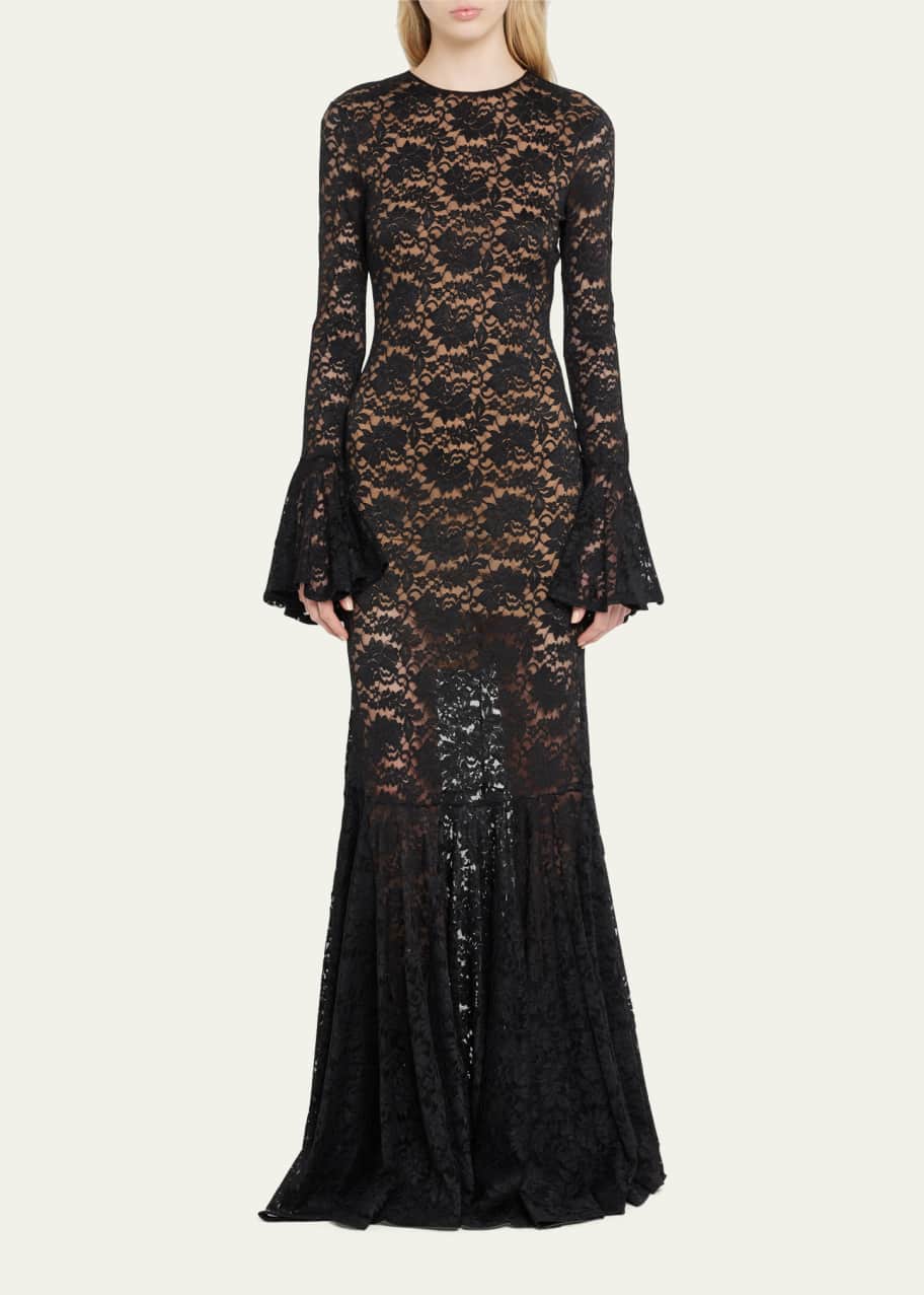 chinese dress ladies Caroline K Morgan Burgundy Lace Maxi Dress with Pockets Burgundy 8