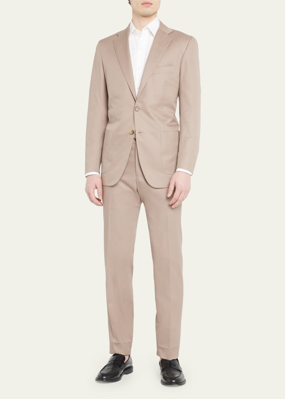 Kiton Men's Sea Island Cotton Suit - Bergdorf Goodman