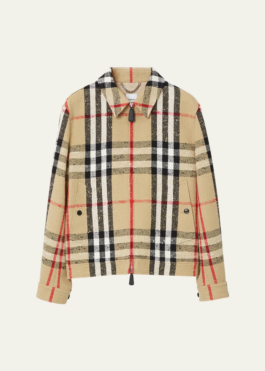 Burberry Men's Crossmoor Boucle Check Jacket - Bergdorf Goodman