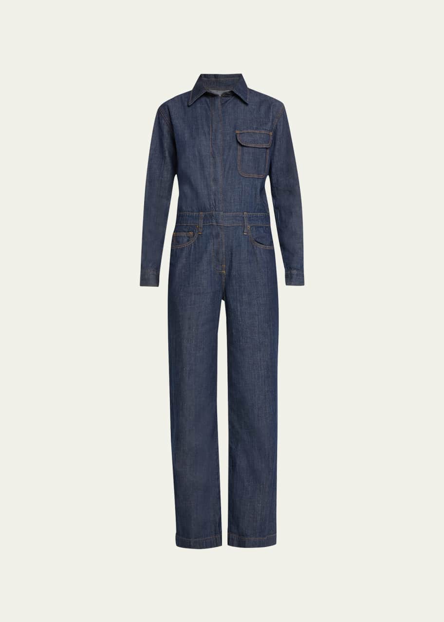 Rivet Utility Boyfriend Denim Utility Jumpsuit Bergdorf Goodman