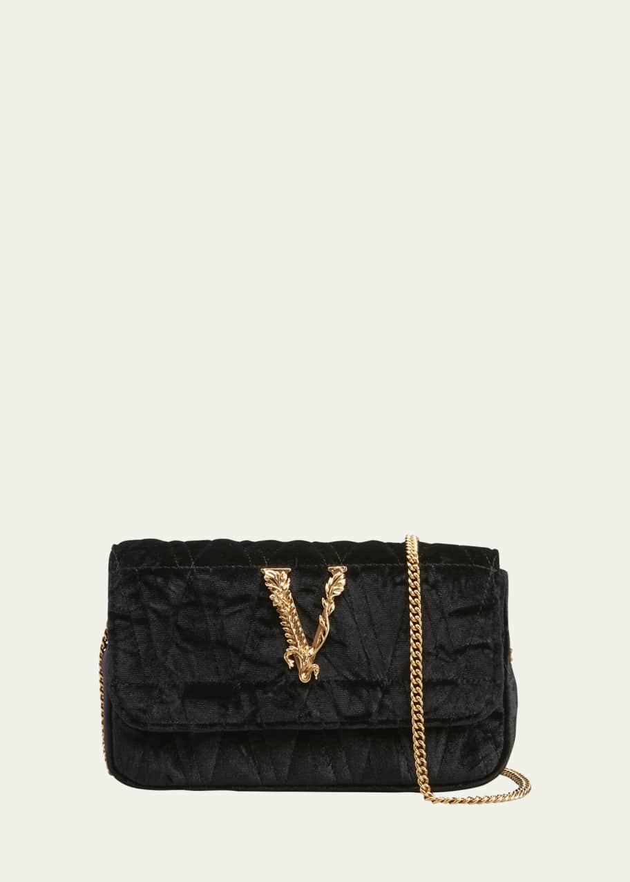 Versace Virtus Mini Flap Chain Crossbody Bag Bergdorf Goodman