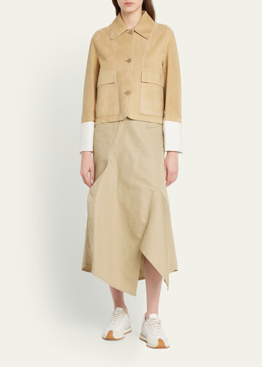 Boxy Crop Suede Jacket