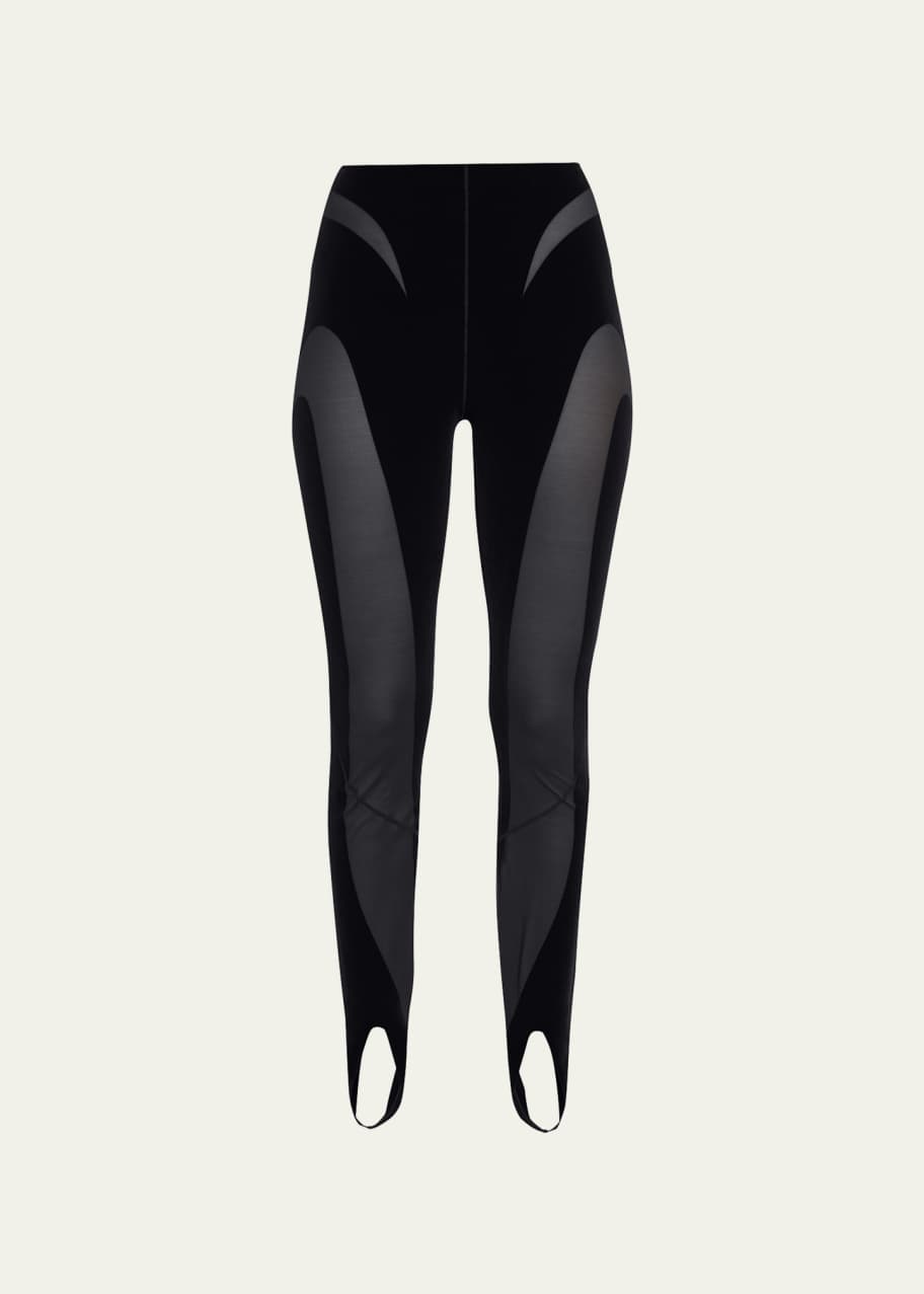 Black Mugler Edition Shaping Leggings by Wolford on Sale