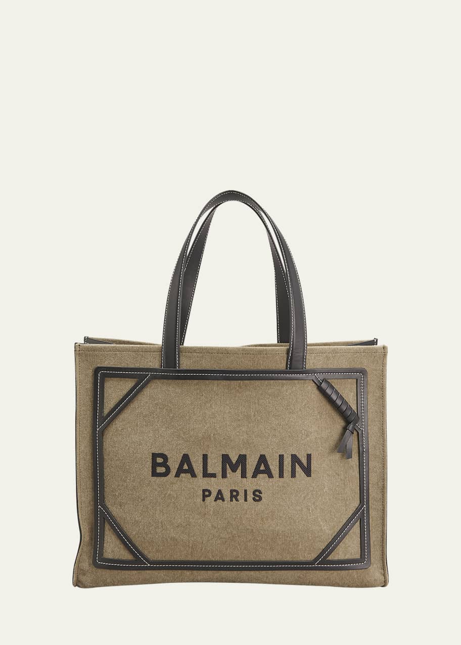 Balmain☆VIP価格 ミディアム B-アーミー トートバッグ Medium suede B-Army tote bag black black - Women | BALMAIN