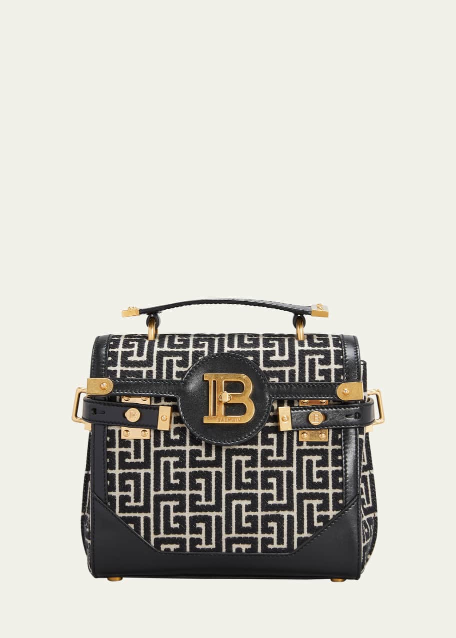Balmain BBuzz 23 Monogram Leather Crossbody Bag Bergdorf Goodman