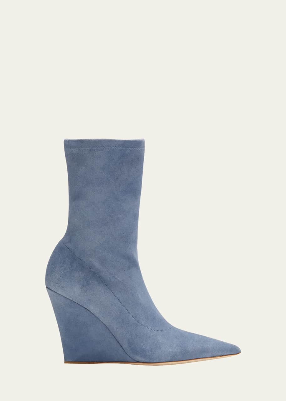 Paris Texas Wanda Suede Wedge Ankle Boots Bergdorf Goodman