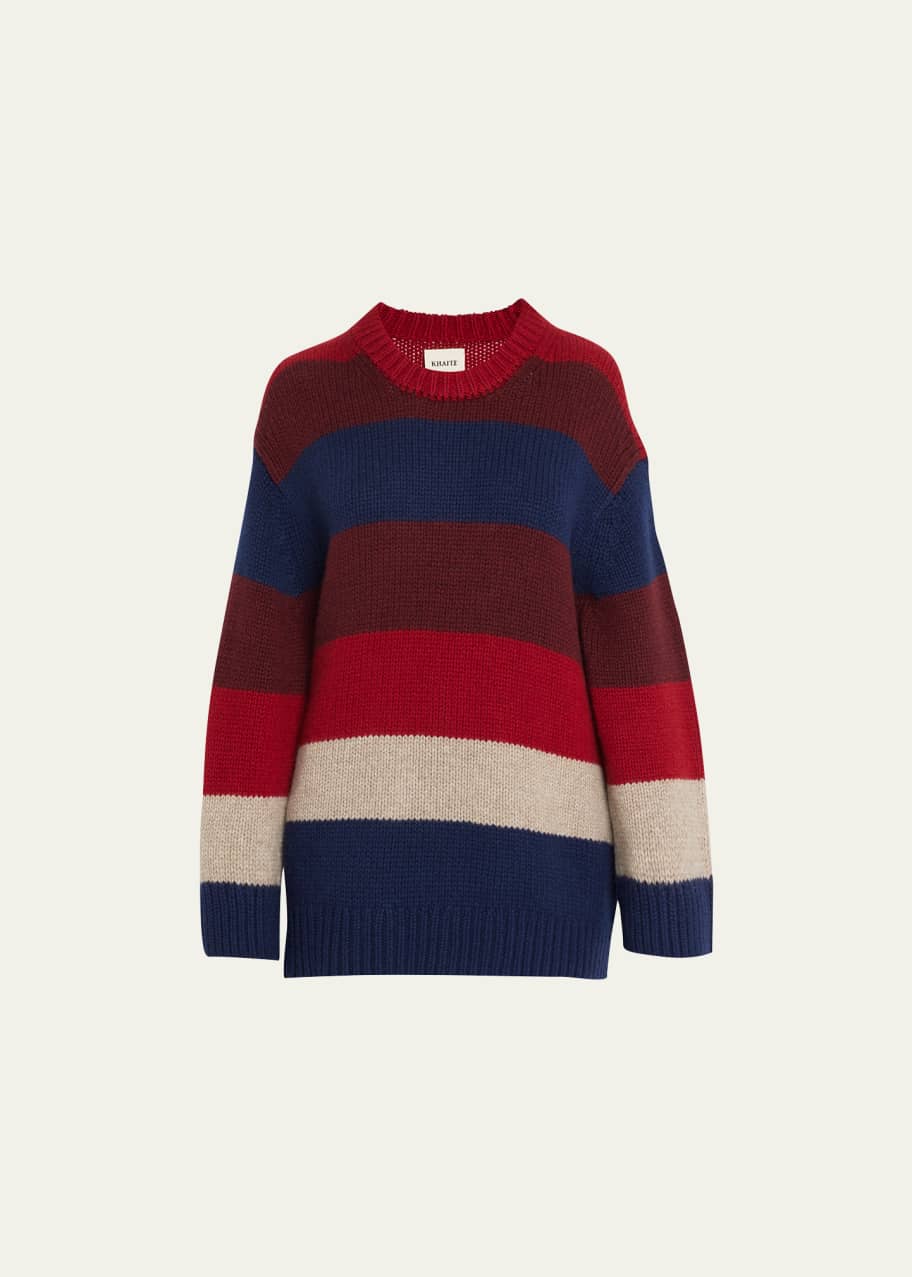 Khaite striped sweater sales