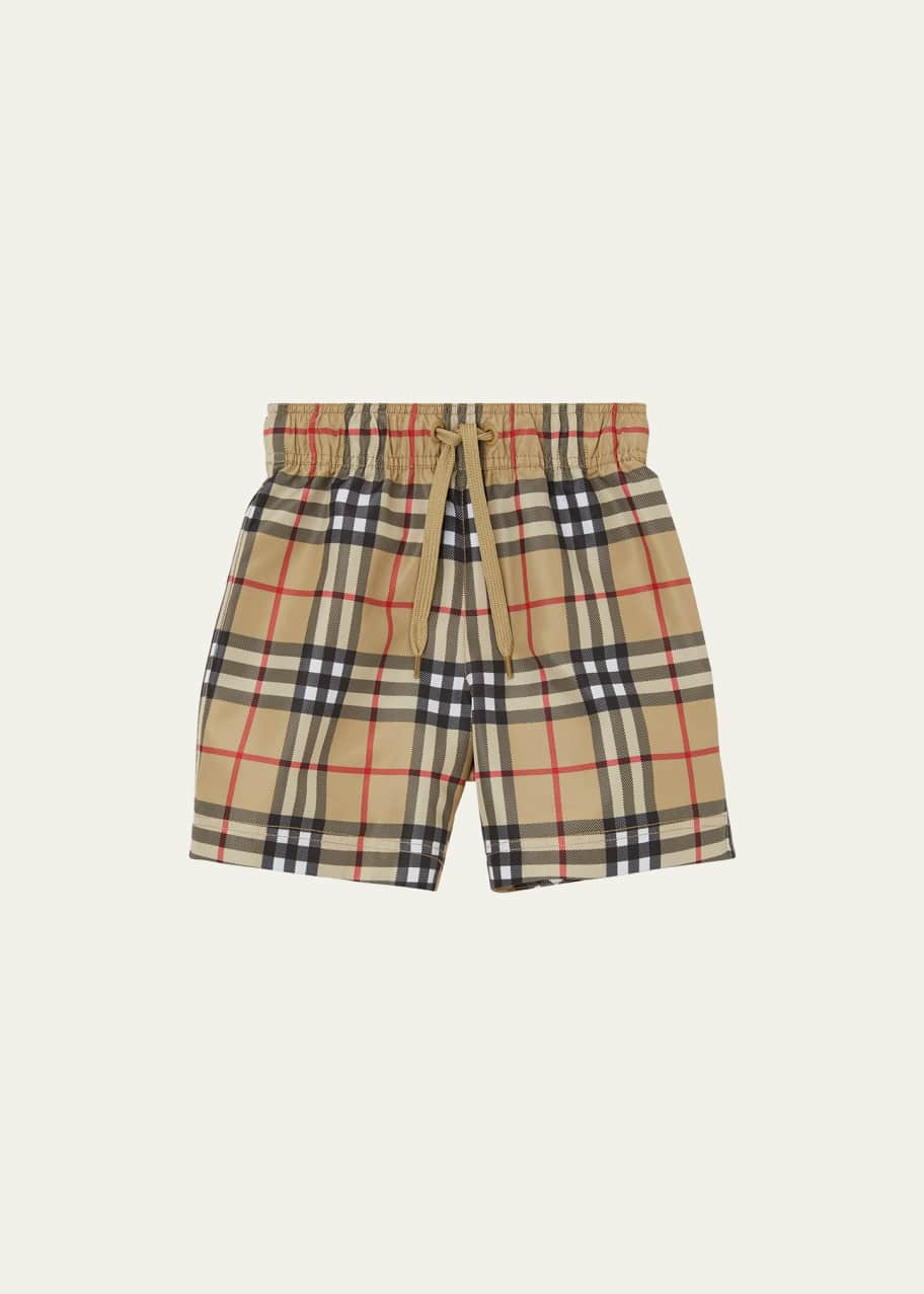 Burberry Boy s Malcolm Vintage Check Swim Trunks Size 6M 2 Bergdorf Goodman