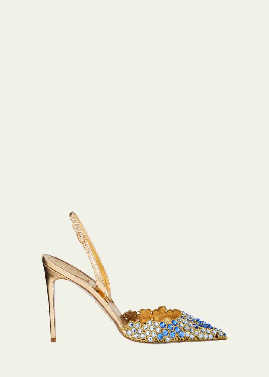 Rene Caovilla Crystal Halter Slingback Pumps - Bergdorf Goodman