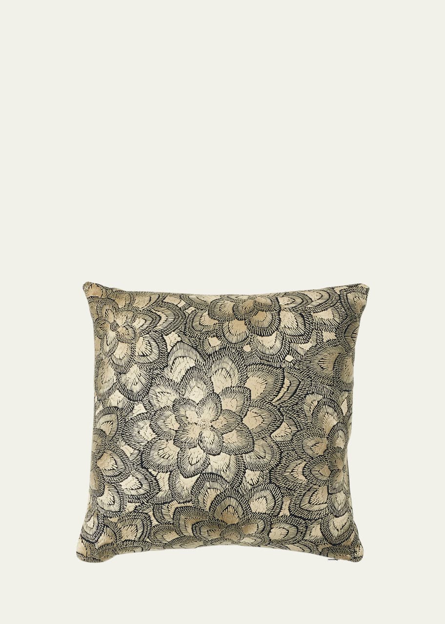Image 1 of 1: Lotus Embroidery 18" Pillow