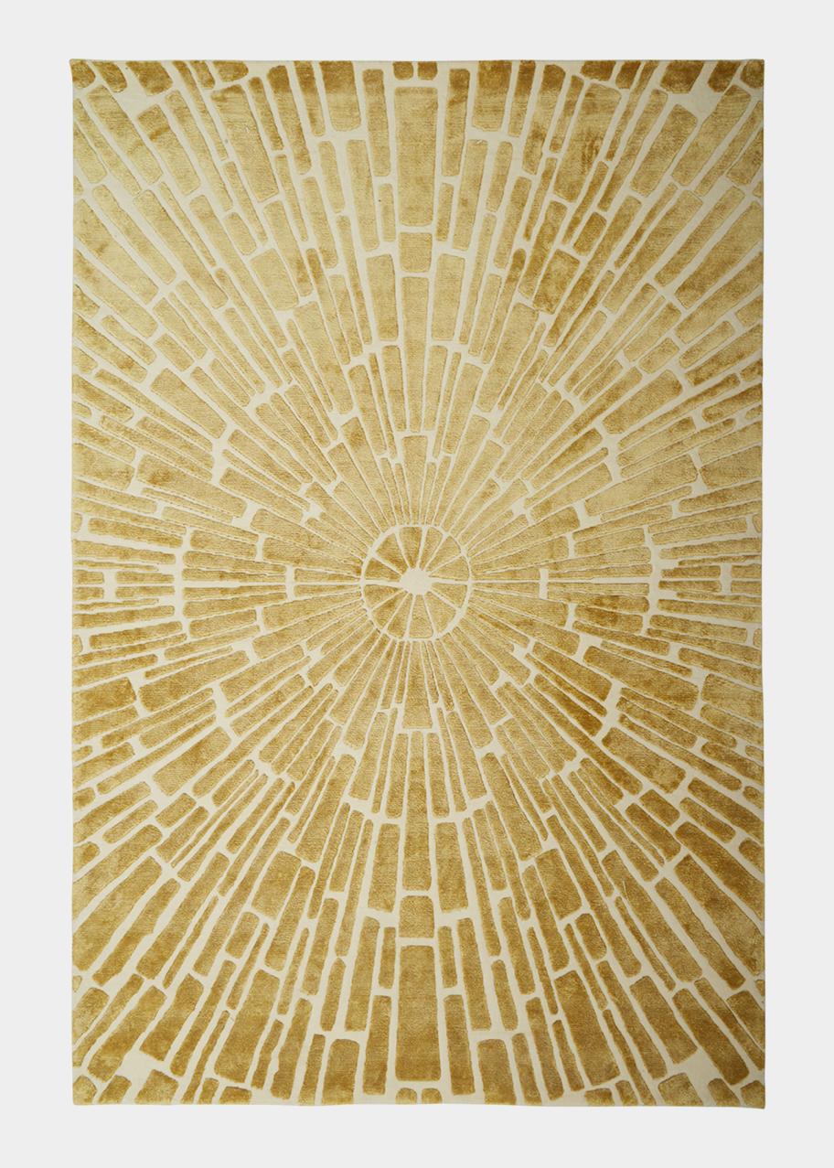 Jonathan Adler Gold Sunburst Hand-Knotted Rug, 8x10 - Bergdorf Goodman