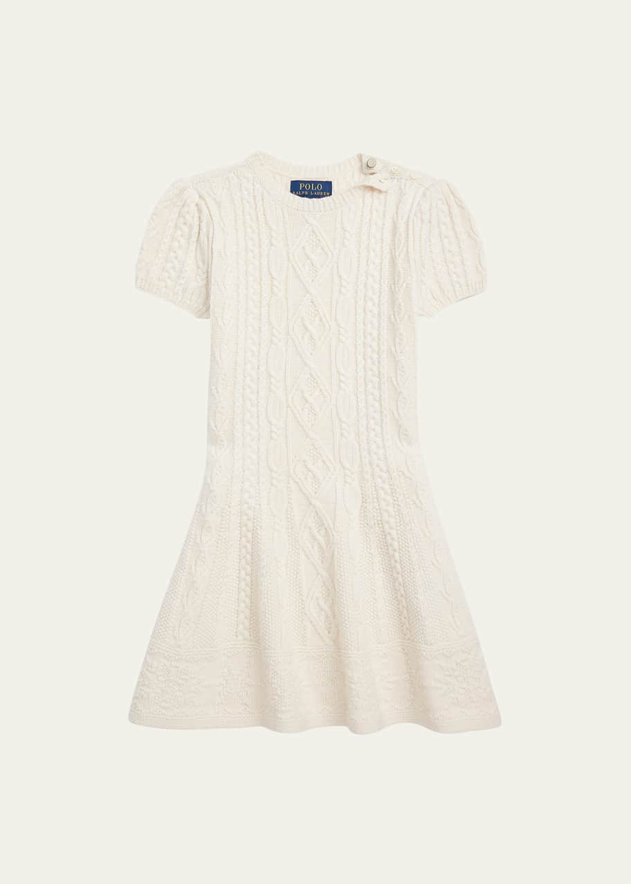 Ralph Lauren Childrenswear Girl's Cable Knit Wool Sweater Dress, Size 5-7 -  Bergdorf Goodman