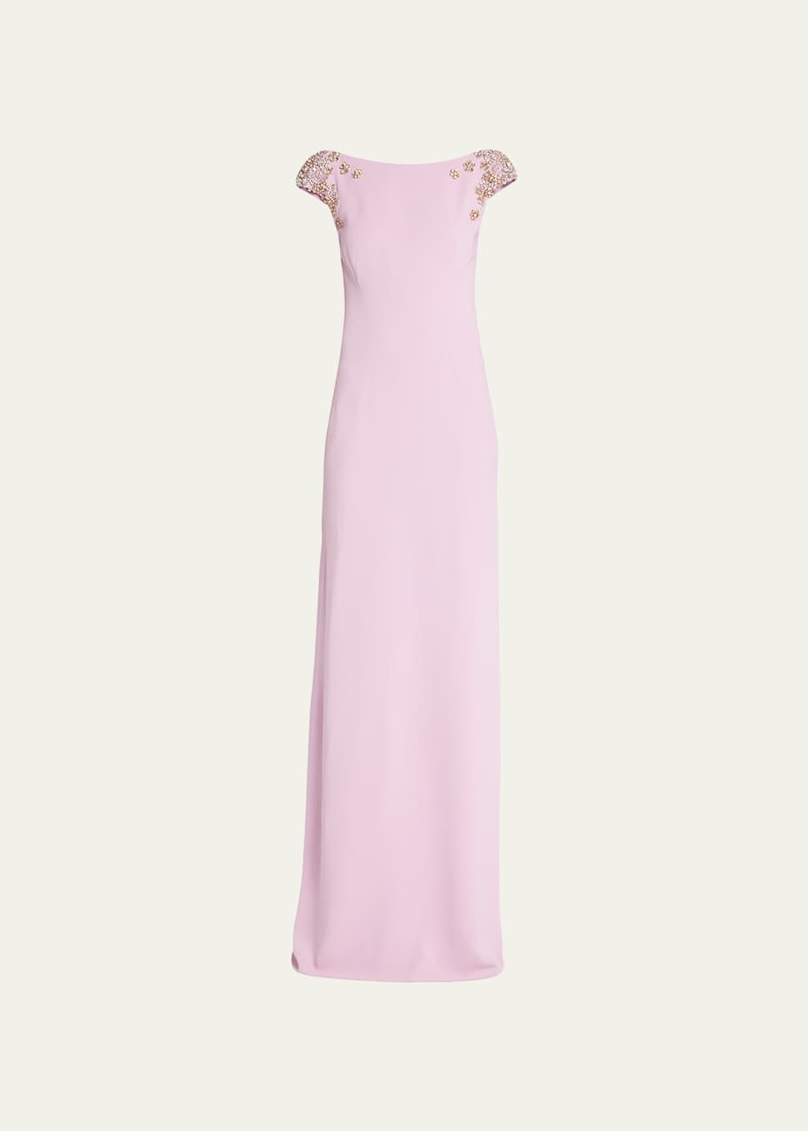 Jenny Packham Rosamund Column Gown with Crystal Embellishment - Bergdorf  Goodman
